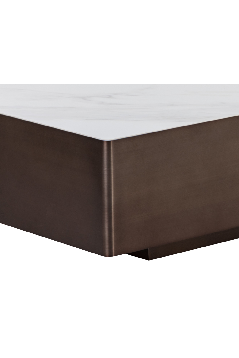   Modern European furniture - Bronze Framed Ceramic Coffee Table - www.oroa.com | Oroa.com