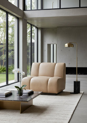 Modern European furniture - Rounded Modern Swivel Chair - www.oroa.com