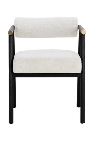   Modern European furniture - White Boucle Dining Armchair - www.oroa.com | Oroa.com