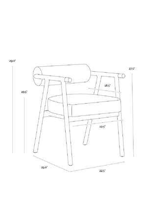   Modern European furniture - White Boucle Dining Armchair - www.oroa.com | Oroa.com