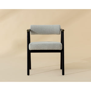   Modern European furniture - White Boucle Dining Armchair - www.oroa.com | Oroa.com