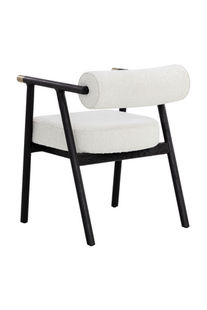   Modern European furniture - White Boucle Dining Armchair - www.oroa.com | Oroa.com