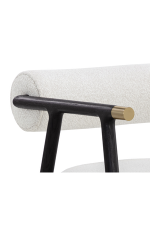   Modern European furniture - White Boucle Dining Armchair - www.oroa.com | Oroa.com
