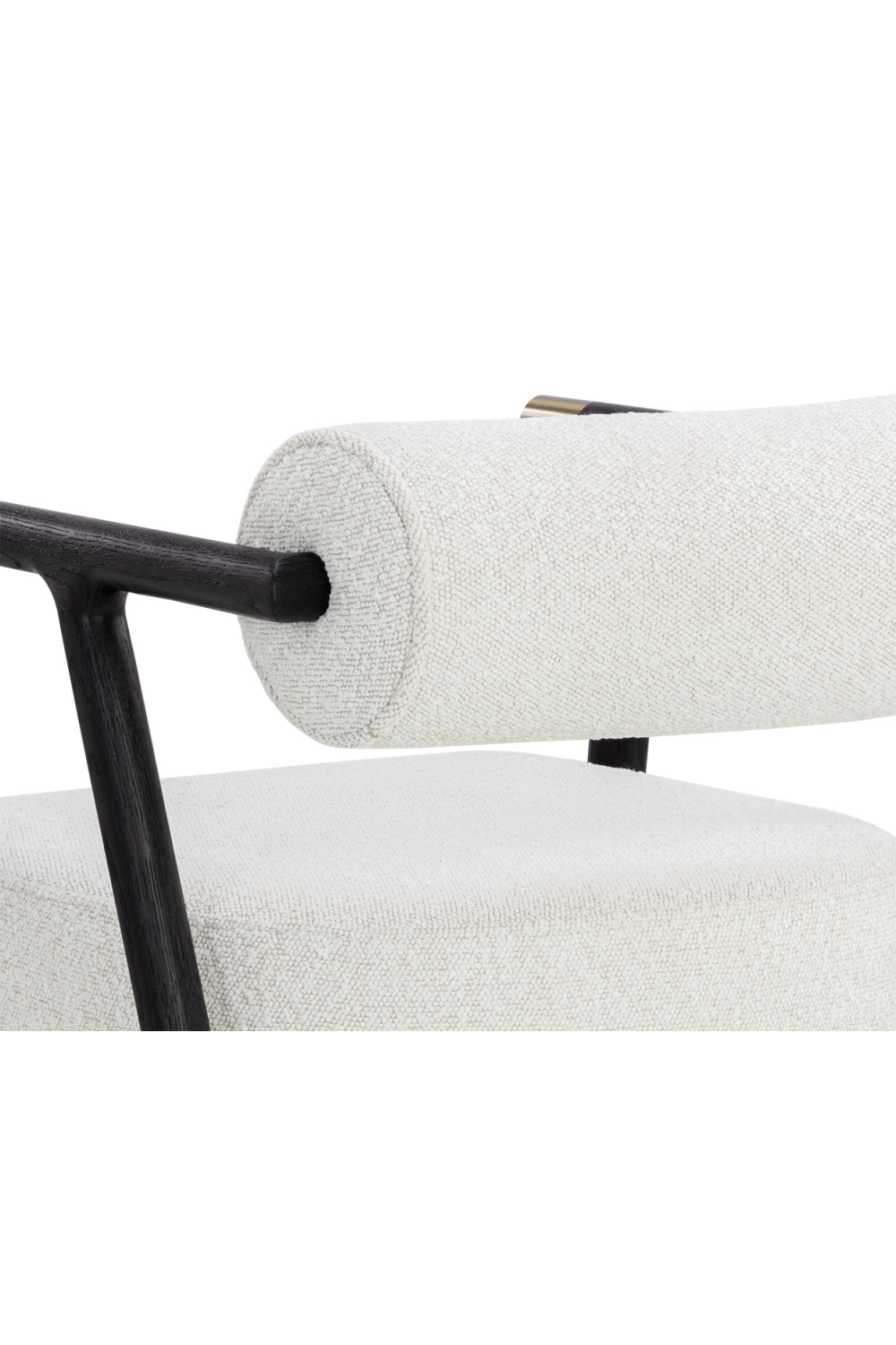   Modern European furniture - White Boucle Dining Armchair - www.oroa.com | Oroa.com