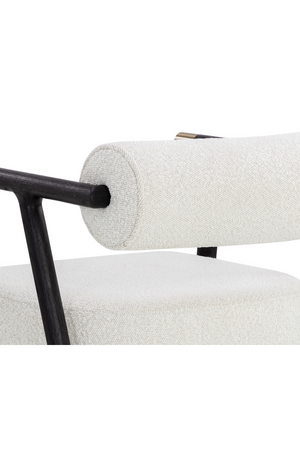   Modern European furniture - White Boucle Dining Armchair - www.oroa.com | Oroa.com