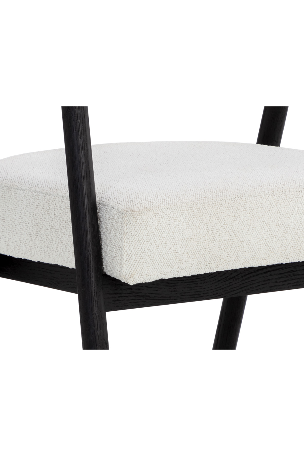  Modern European furniture - White Boucle Dining Armchair - www.oroa.com | Oroa.com