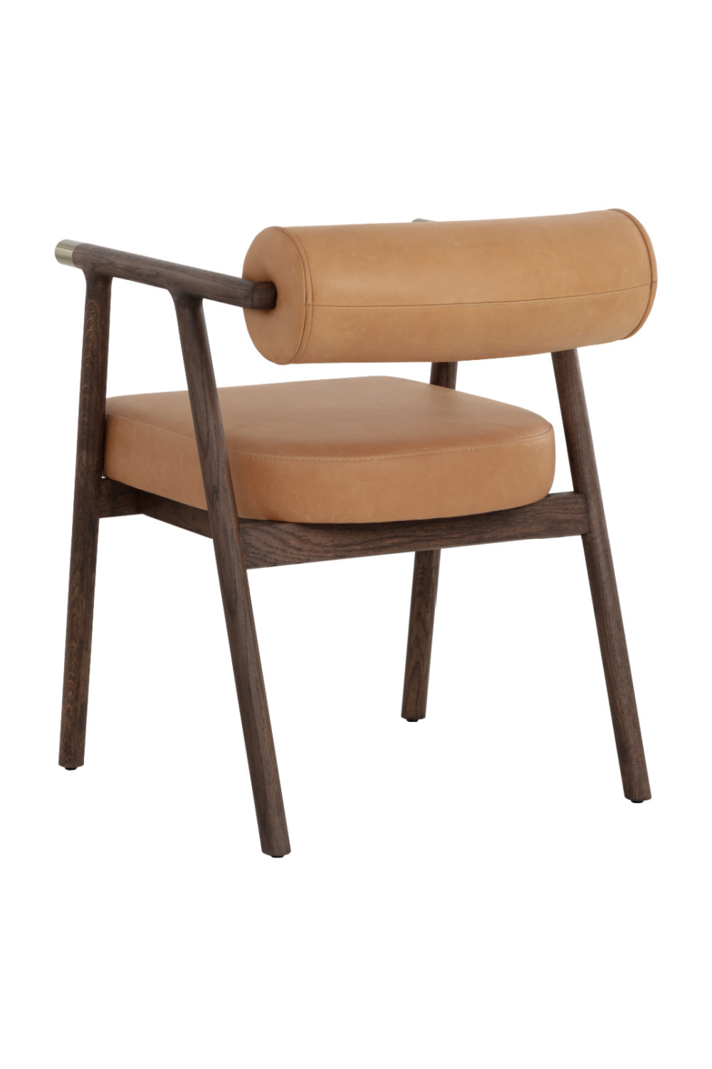 Modern European furniture - Brown Leather Dining Armchair - www.oroa.com