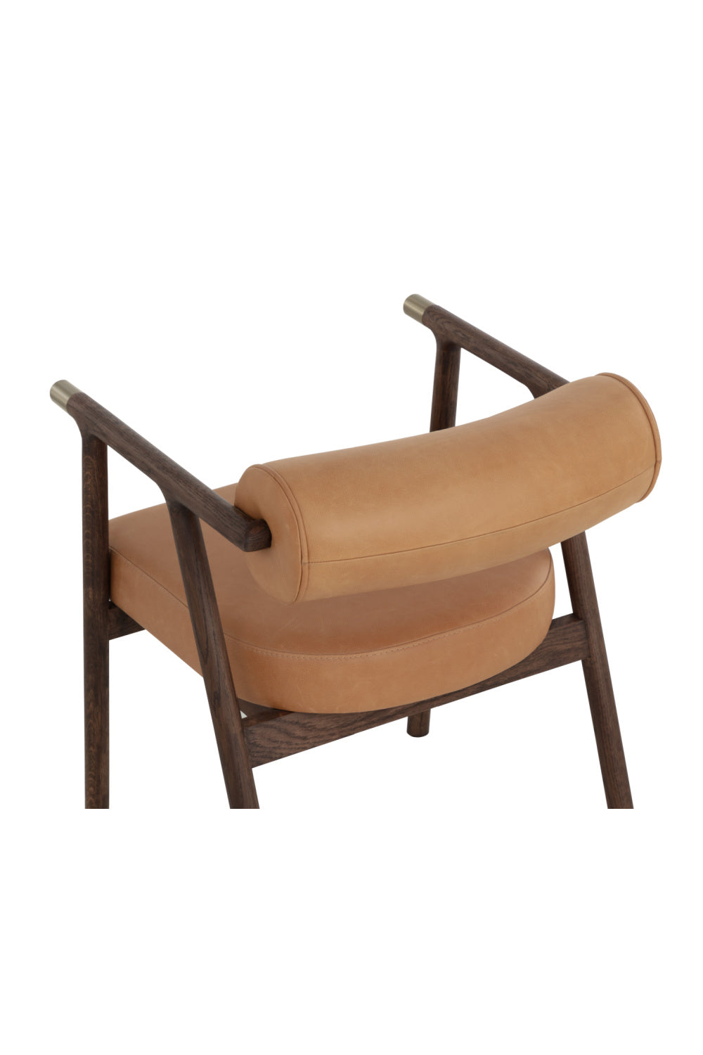 Modern European furniture - Brown Leather Dining Armchair - www.oroa.com
