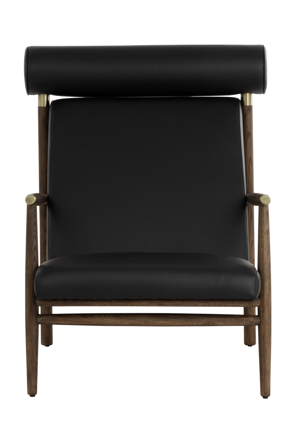 Modern European furniture - Oak Framed Leather Lounge Chair - www.oroa.com