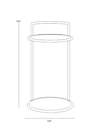   Modern European furniture - Gold Frame Indoor/Outdoor End Table - www.oroa.com | Oroa.com