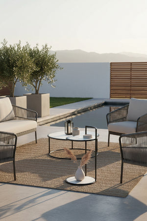   Modern European furniture - Gold Frame Indoor/Outdoor End Table - www.oroa.com | Oroa.com