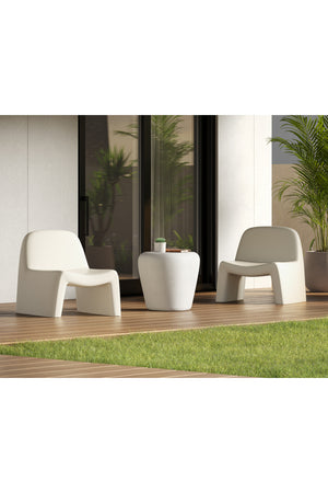 Modern European furniture - Cream Concrete Indoor/Outdoor Lounge Chair - www.oroa.com