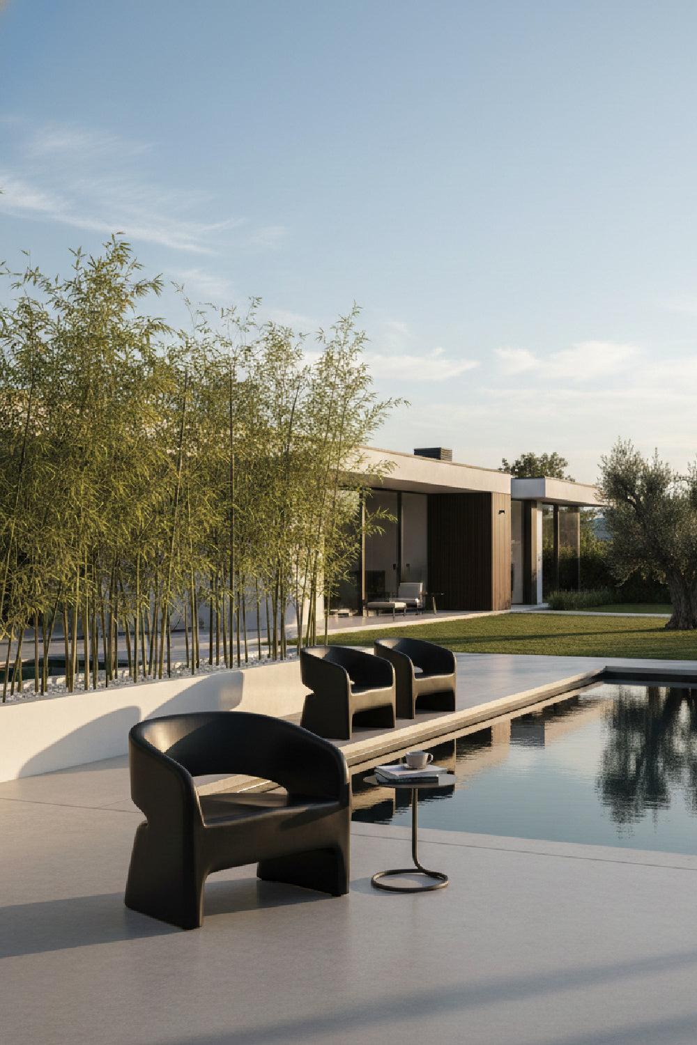 Modern European furniture - Black Indoor/Outdoor Lounge Chair - www.oroa.com