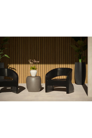Modern European furniture - Black Indoor/Outdoor Lounge Chair - www.oroa.com