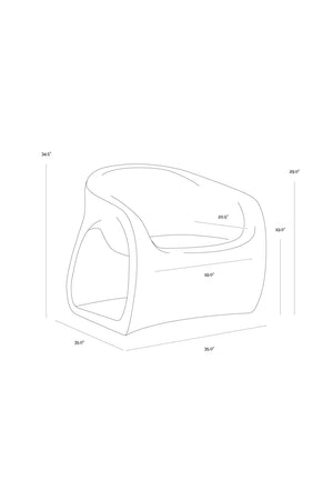 Modern European furniture - Molded Concrete Indoor/Outdoor Lounge Chair - www.oroa.com