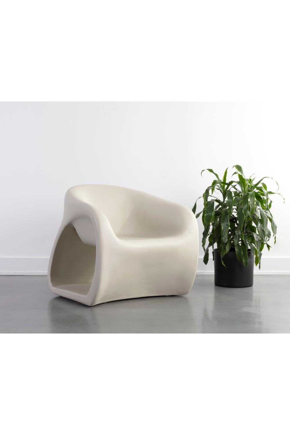 Modern European furniture - Molded Concrete Indoor/Outdoor Lounge Chair - www.oroa.com