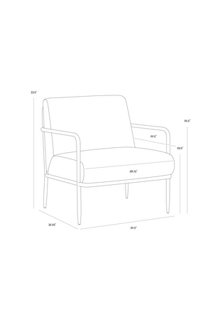 Modern European furniture - Hammered Brass Leather Lounge Chair - www.oroa.com