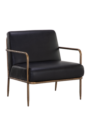Modern European furniture - Hammered Brass Leather Lounge Chair - www.oroa.com