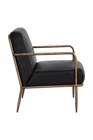 Modern European furniture - Hammered Brass Leather Lounge Chair - www.oroa.com