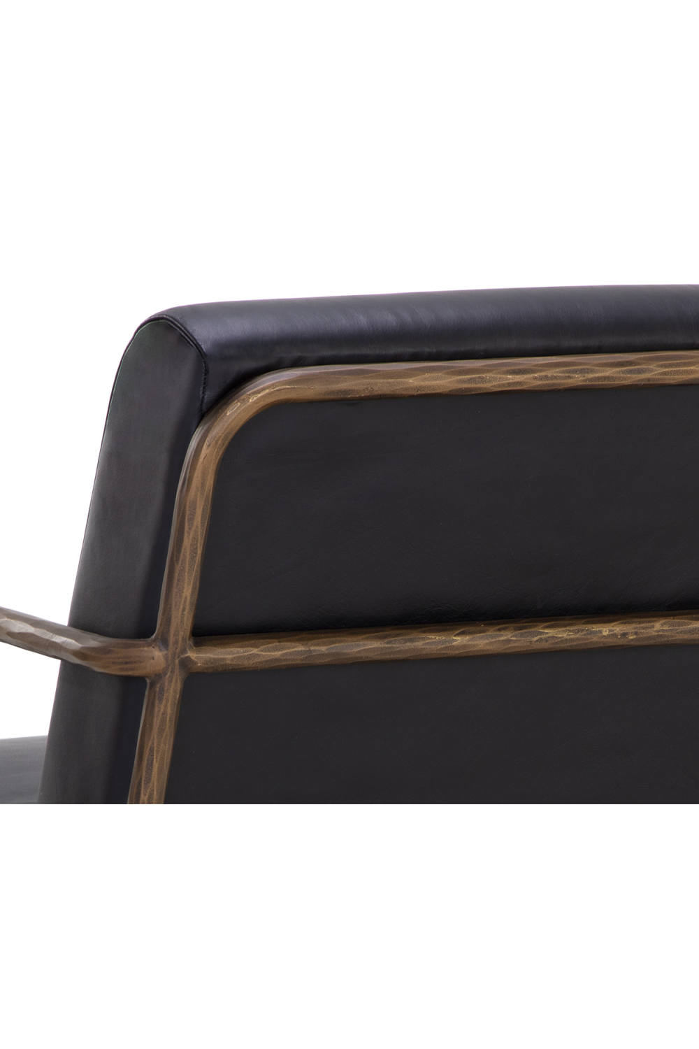 Modern European furniture - Hammered Brass Leather Lounge Chair - www.oroa.com