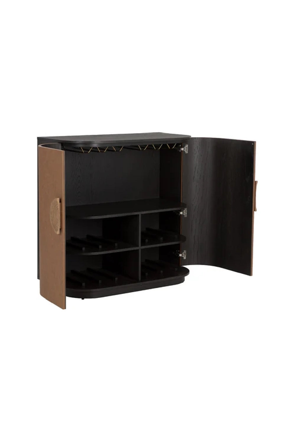 Modern European furniture - Smoked Acacia 2-Door Bar Cabinet - www.oroa.com
