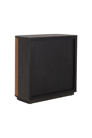Modern European furniture - Smoked Acacia 2-Door Bar Cabinet - www.oroa.com