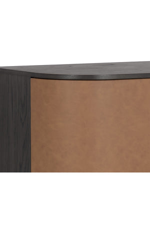 Modern European furniture - Smoked Acacia 2-Door Bar Cabinet - www.oroa.com