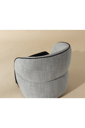 Modern European furniture - White Back Curved Lounge Chair - www.oroa.com