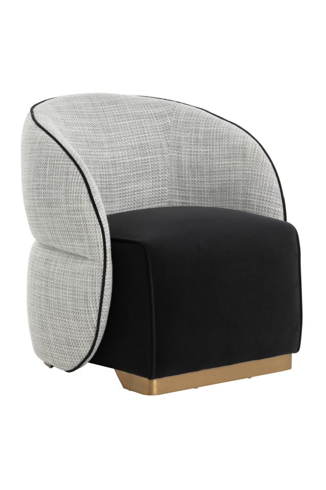 Modern European furniture - White Back Curved Lounge Chair - www.oroa.com