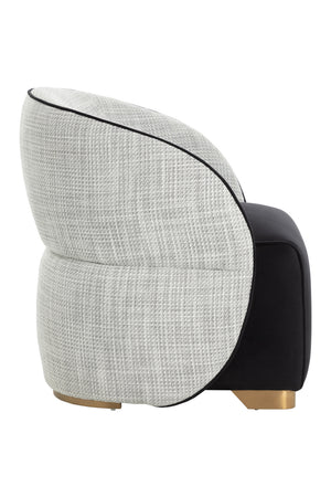 Modern European furniture - White Back Curved Lounge Chair - www.oroa.com