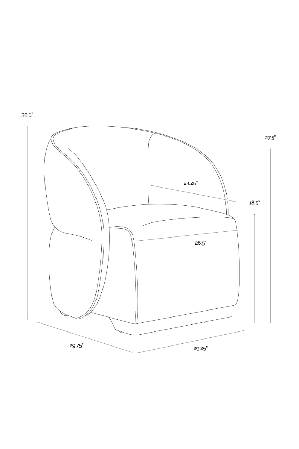 Modern European furniture - White Back Curved Lounge Chair - www.oroa.com