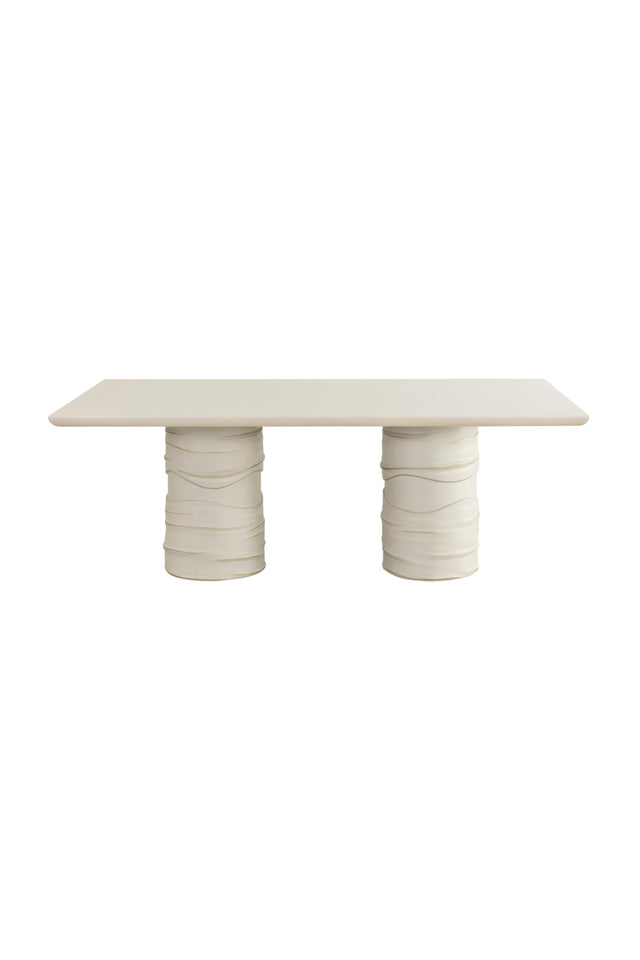 Modern European furniture - Cream Rectangular Indoor/Outdoor Dining Table - www.oroa.com