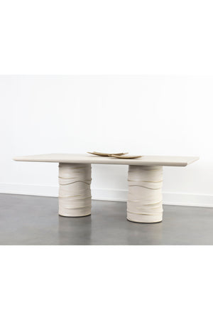   Modern European furniture - Cream Rectangular Indoor/Outdoor Dining Table - www.oroa.com | Oroa.com