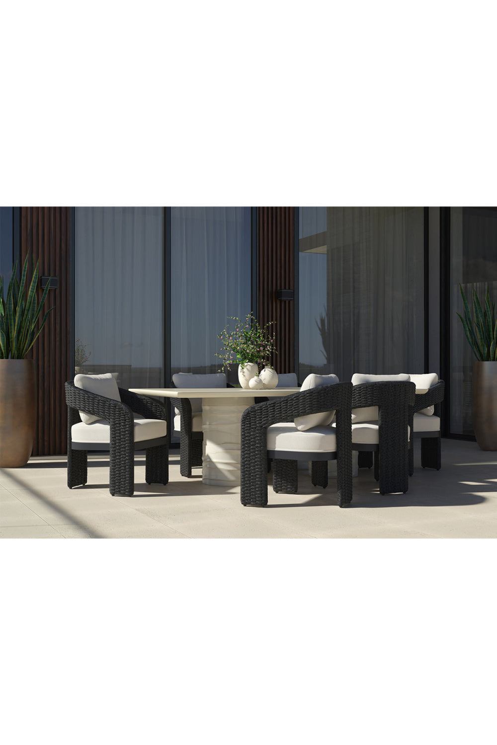   Modern European furniture - Cream Rectangular Indoor/Outdoor Dining Table - www.oroa.com | Oroa.com