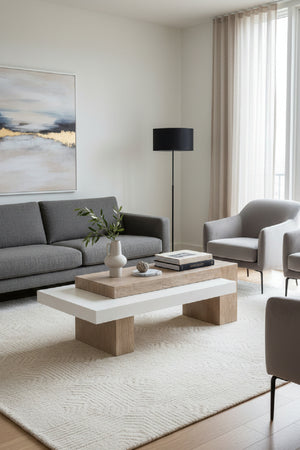 Modern European furniture - Rectangular Timber-Effect Indoor/Outdoor Coffee Table - www.oroa.com