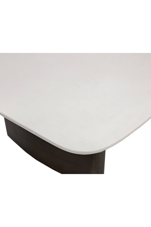   Cream Leather Look Dining Table | Oroa.com