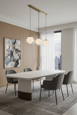   Cream Leather Look Dining Table | Oroa.com