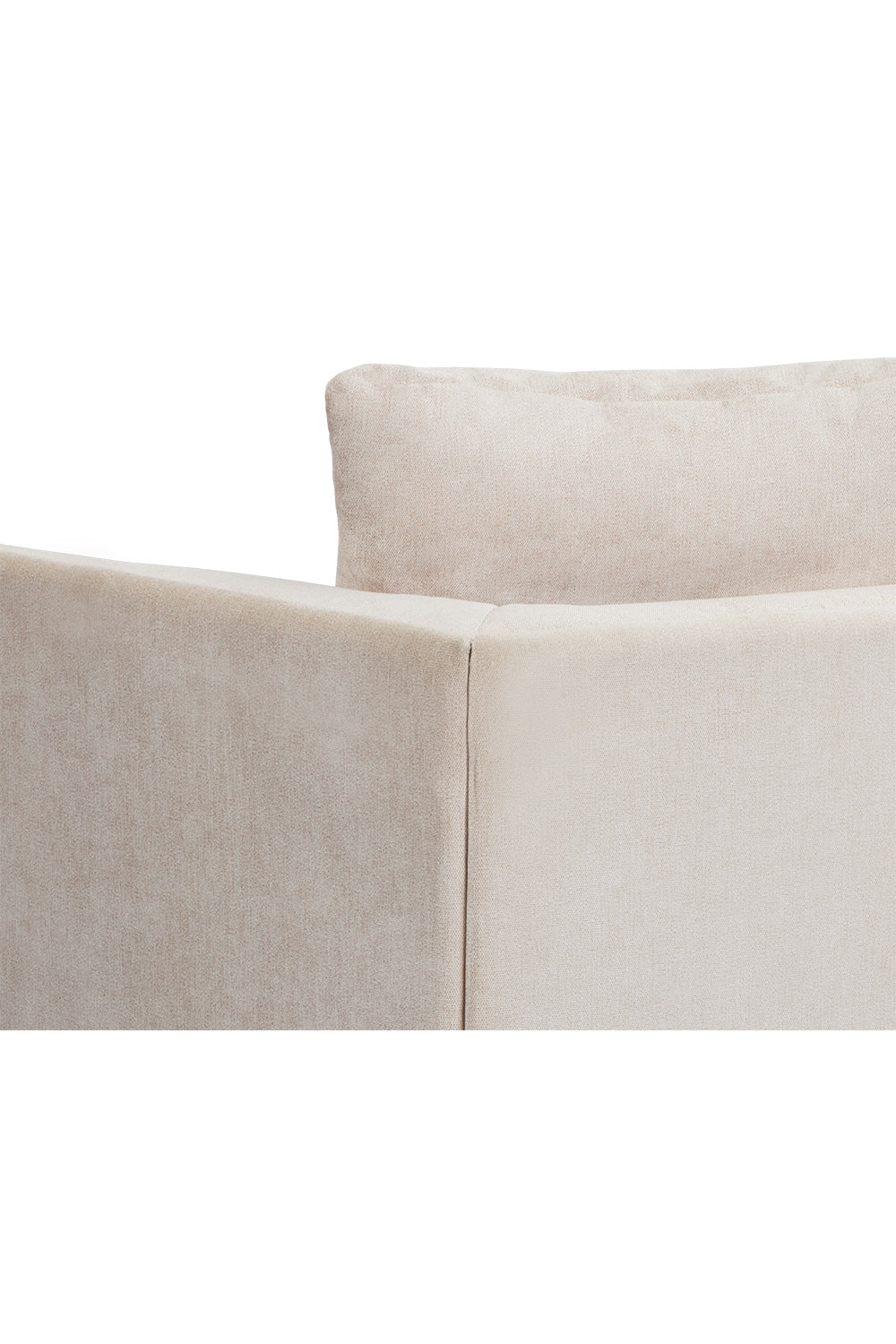 Modern European furniture - Oak Base White Upholstered Sofa - www.oroa.com