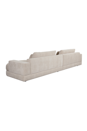 Modern European furniture - Cream Curved Seat Sofa - www.oroa.com