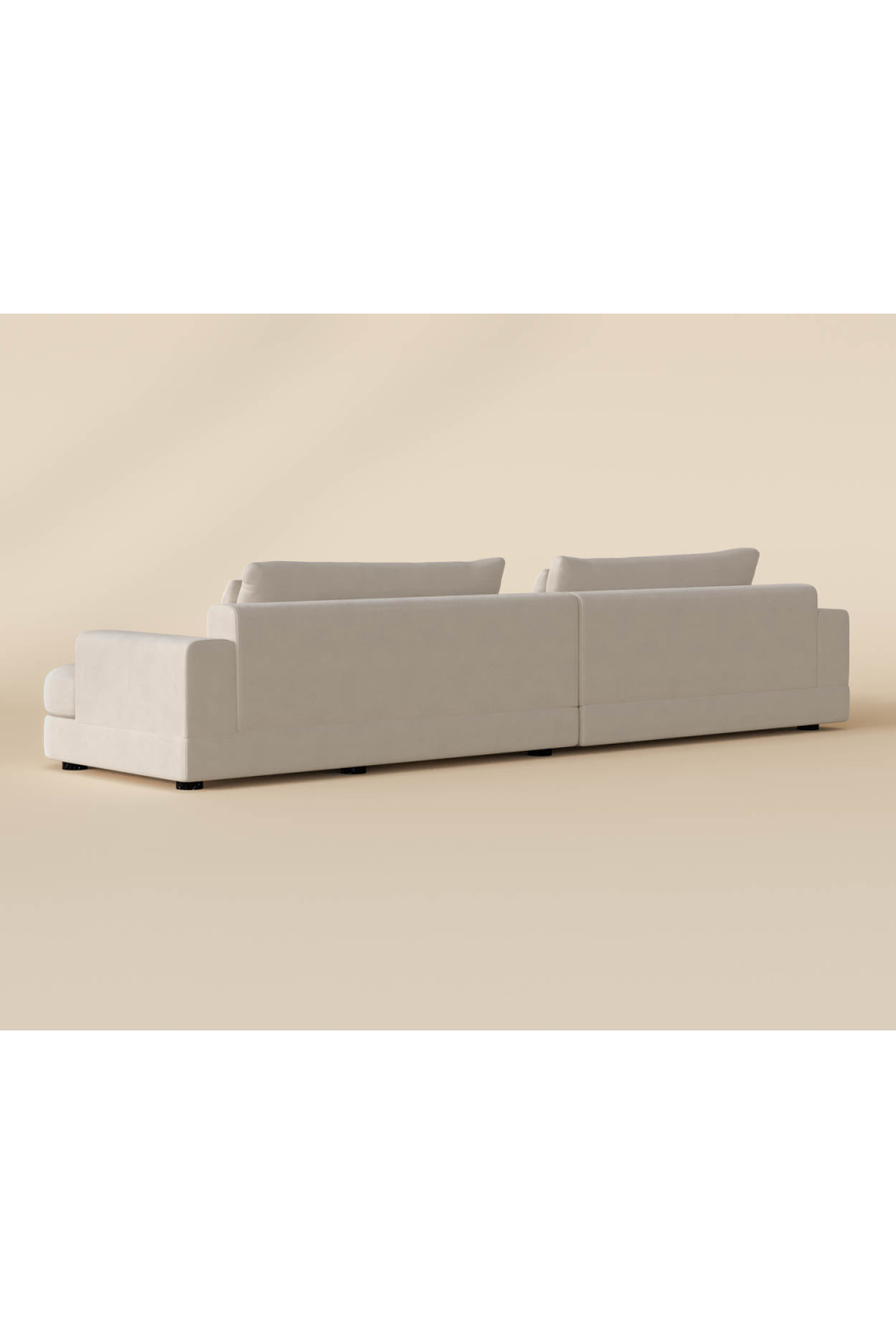 Modern European furniture - Cream Curved Seat Sofa - www.oroa.com