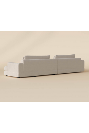 Modern European furniture - Cream Curved Seat Sofa - www.oroa.com