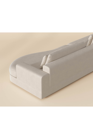 Modern European furniture - Cream Curved Seat Sofa - www.oroa.com
