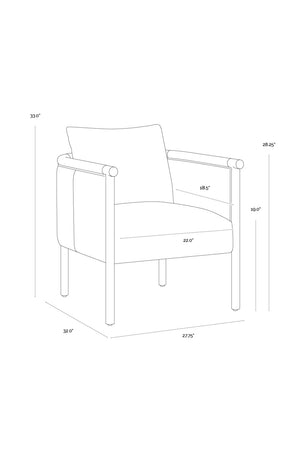 Modern European furniture - Curved Wood Frame Lounge Chair - www.oroa.com