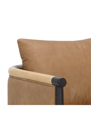 Modern European furniture - Curved Wood Frame Lounge Chair - www.oroa.com