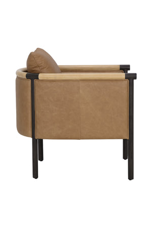 Modern European furniture - Curved Wood Frame Lounge Chair - www.oroa.com