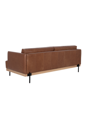 Modern European furniture - Oak Wood Frame Leather Sofa - www.oroa.com
