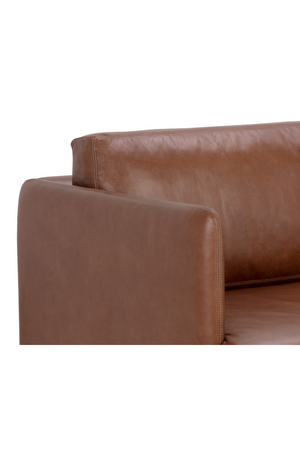 Modern European furniture - Oak Wood Frame Leather Sofa - www.oroa.com