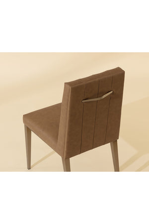   Modern European furniture - Vertical Channeled Dining Chairs (2) - www.oroa.com | Oroa.com