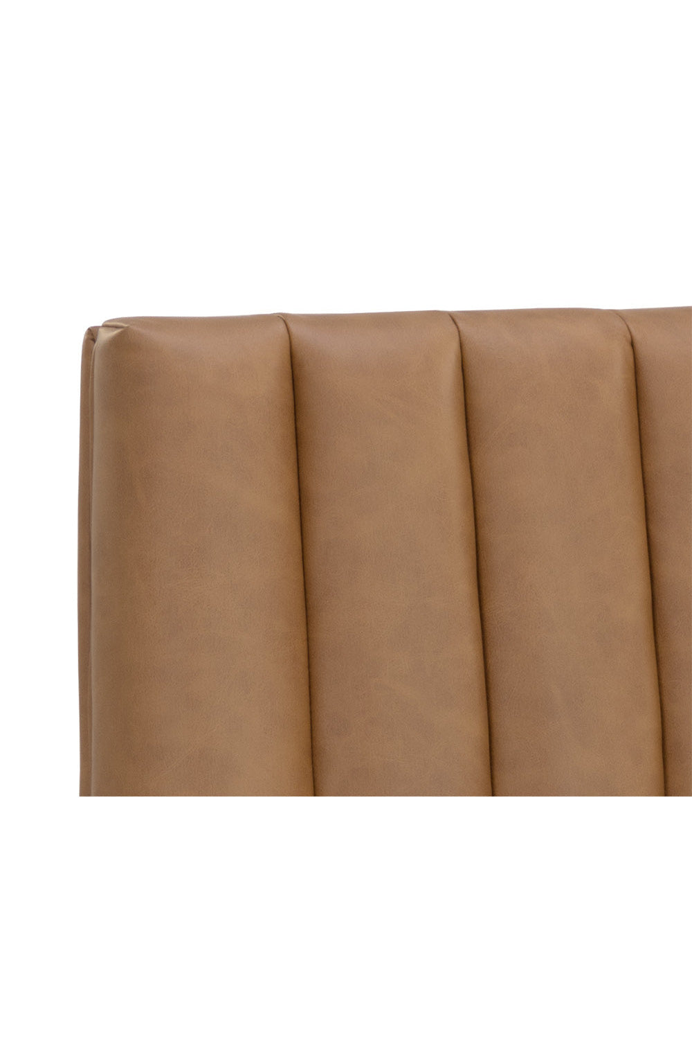 Modern European furniture - Vertical-Channeled Leather-Look Bar Stool - www.oroa.com