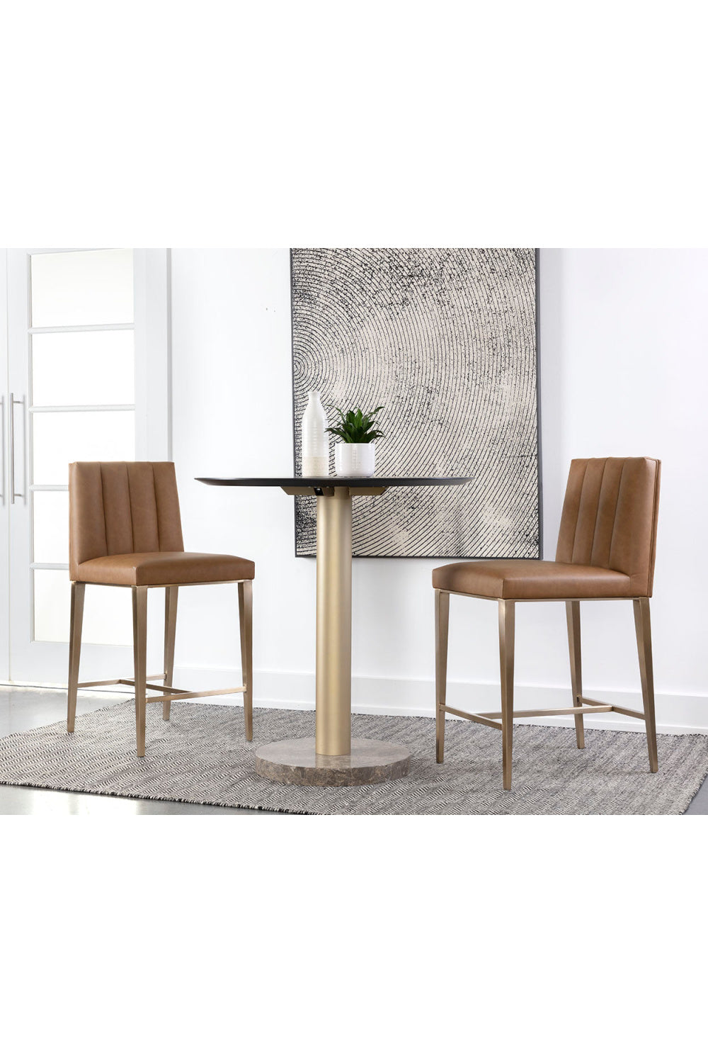 Modern European furniture - Contemporary Metal Frame Counter Stool - www.oroa.com